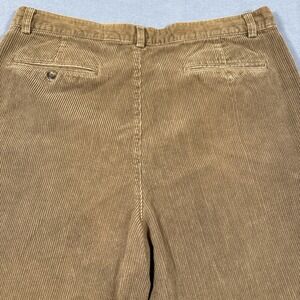 Vintage Y2K Old  Wide Wale Corduroy Pants Mens 38X30 Cuffed Pleated BROWN
